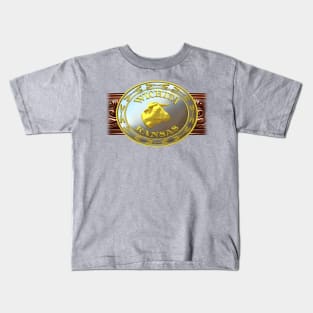 Wichita, Kansas Western/Cowboy Belt Buckle Kids T-Shirt